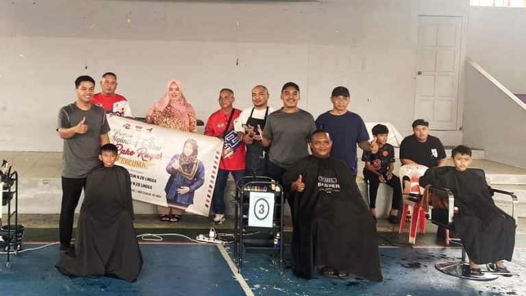 Program Ngunting Rambut Pake Raya DUN Lingga