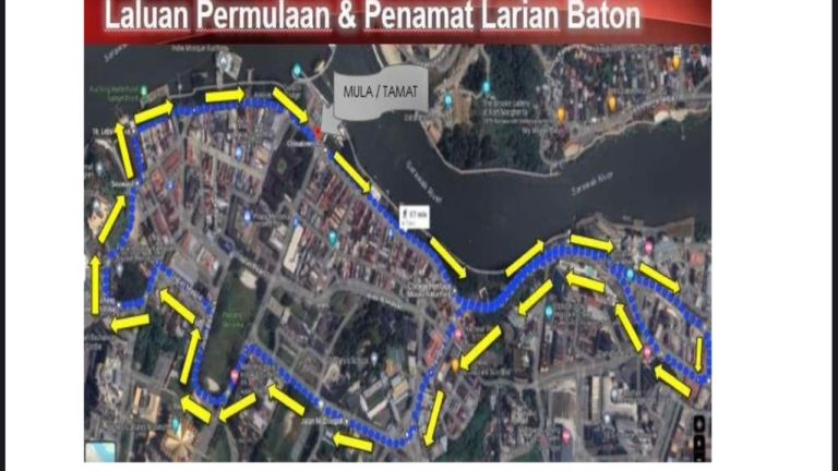 Jalan utama ditutup beri laluan Larian Baton Sukma, Para Sukma XXI
