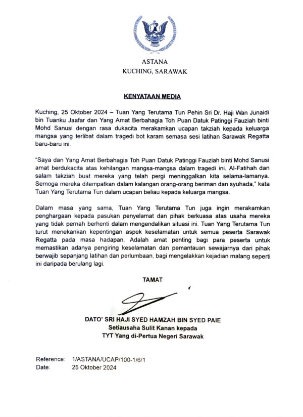 Pengiring keselamatan, pantau rapi ketika latihan regata