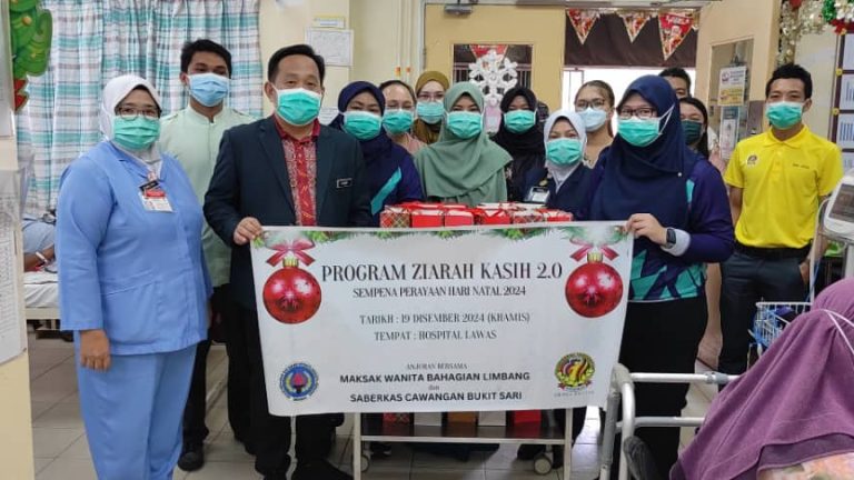 SABERKAS Cawangan Bakelalan, Bukit Sari menyantuni pesakit Hospital Lawas