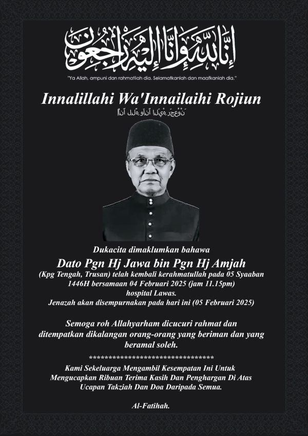Bapa Parti PBB Lawas, Pengiran Jawa meninggal dunia