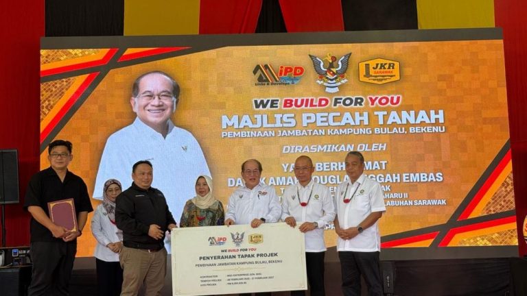 Jambatan Kampung Bulau bakal siap tahun depan, hubungkan Bekenu dan kawasan sekitar