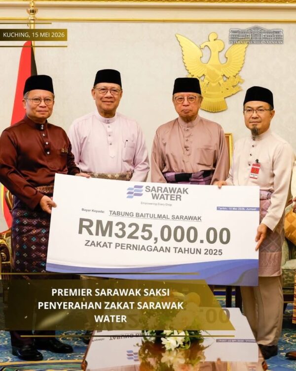 Sarawak Water sumbangkan zakat korporat RM325,000 kepada Baitulmal Sarawak