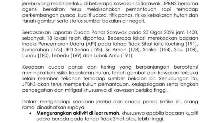 Kurangkan aktiviti luar rumah, guna pelitup muka – Uggah