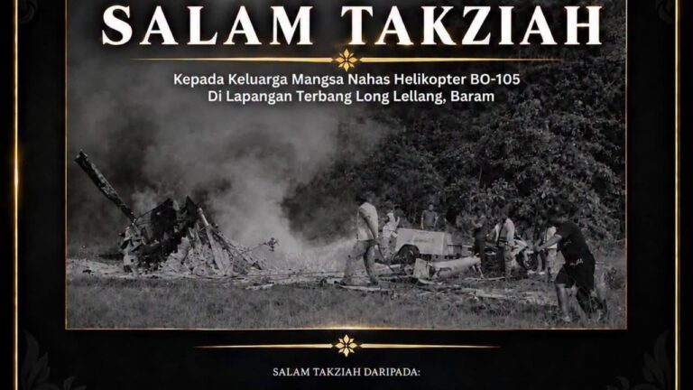 TYT, Toh Puan rakam takziah atas pemergian lima mangsa nahas helikopter