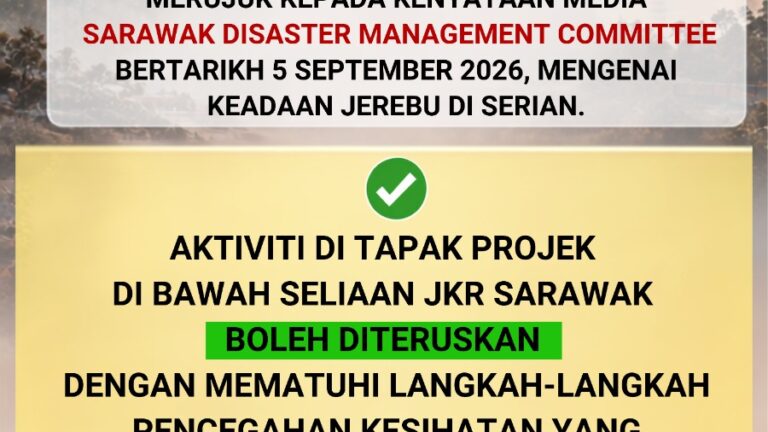Projek JKR di Serian diteruskan