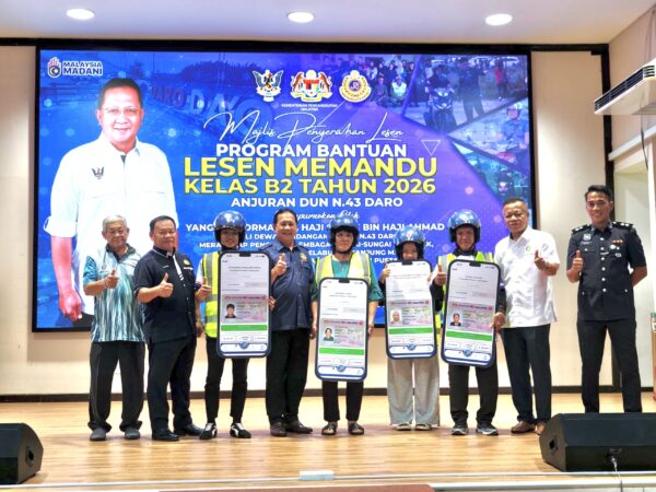 1,062 peserta DUN Daro dapat lesen B2