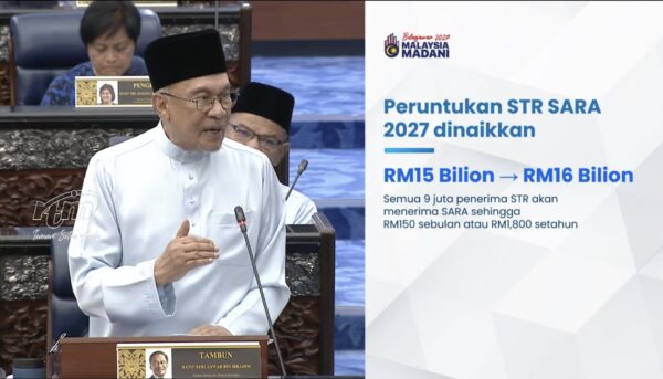 Belanjawan 2027: STR, SARA dinaik ke RM16 bilion